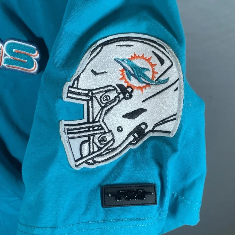 Miami‎ Dolphins Pro Standard Luxury Athletic Shirt Teal Blue Embroidered 2XL NFL